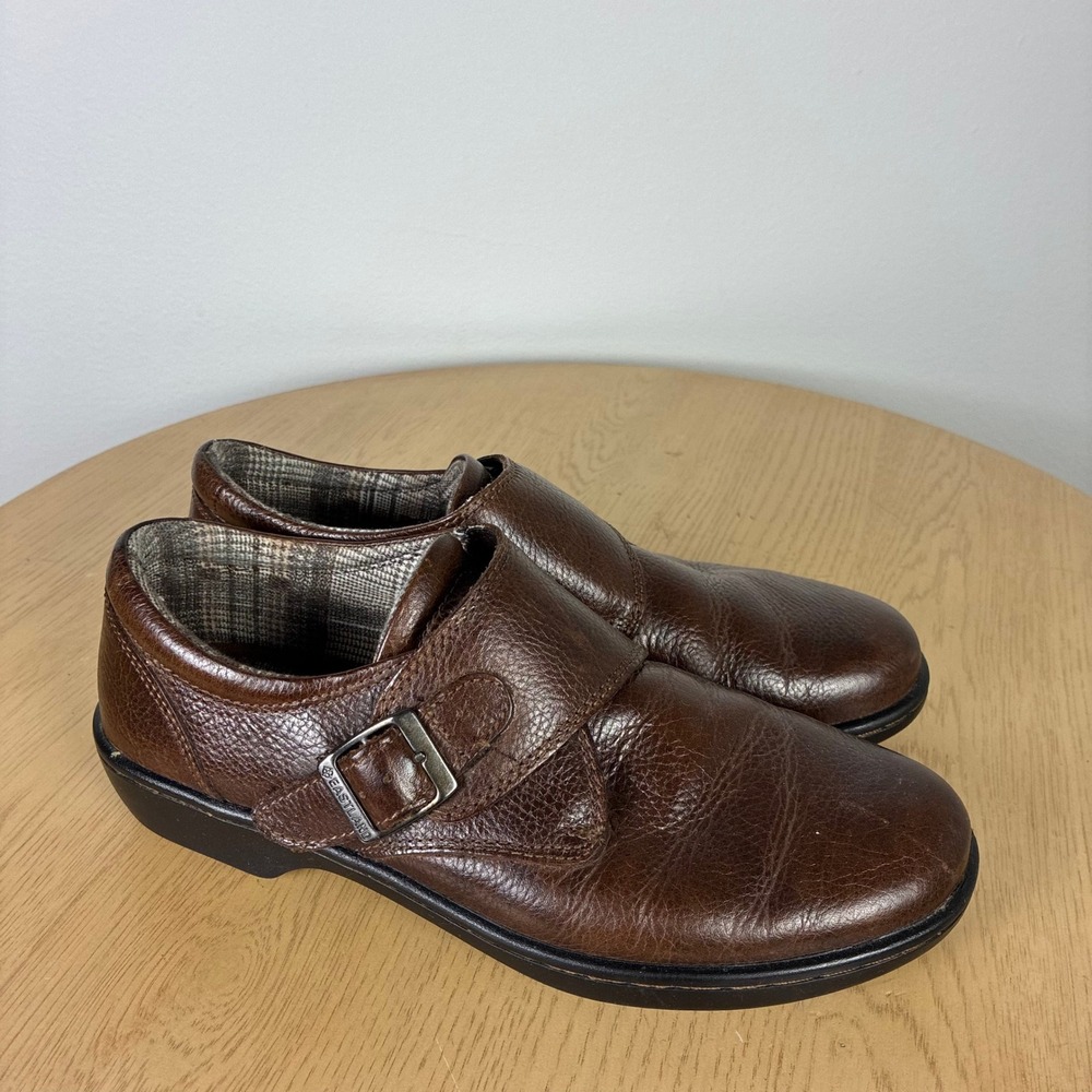 Eastland Leather Monk Strap Loafers Shoes Women's 7.5M Preppy Fall 90s Comfort